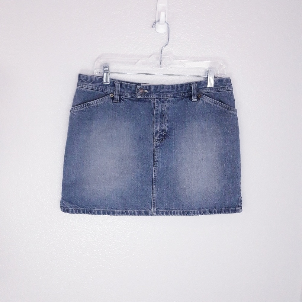 Route 66 Medium Wash Vintage 2000s Short Denim Skirt Size 12